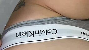 rt girlslovepee wets gray ck panties in steamy pov closeup action