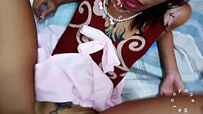 tiny cockroach bugs my self-suck but i drown her in cum