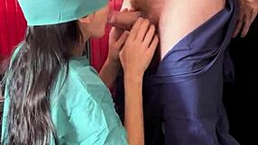 nurse lara sucks patient cock in halloween hospital