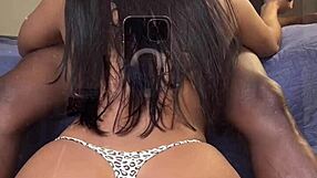 she loves bbc while hubby's away in amateur dorm fun