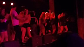 Tasia flashes mickey's dick with dirt nasty on fremont street stage hardcore