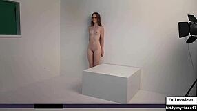 whoa, check out this cute blonde teen's deepthroat skills in her nude photoshoot