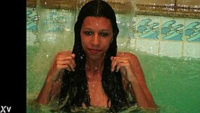 backstage at rio hotel brazilian housewife flashes shaved pussy in fishnets