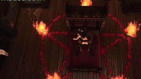 skinny goth church girls summon monster demon cock for halloween anal assfucking and cum facials