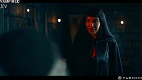 little puck transforms veronica leal into vampire slut with big tits kisses