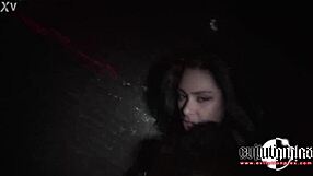 Blonde russian deepthroats huge cock at wild squirting party!