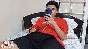 Step-Son Hides In Closet Spying Busty Curly Stepmom's Huge Tits