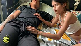 hermanastra horny for hermanastro sex while padrastros away, full hot story with dirty talk