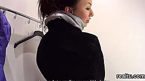 adorable czech teen gets seduced in hypermarket then pov drilled hard after striptease