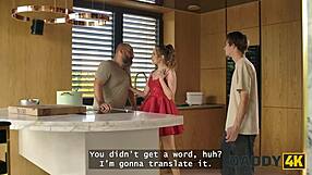 My son's 18+ girlfriend una fairy experiments with daddy's monster cock and another