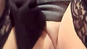 damn her huge black tits and wet pussy lips drip solo on bed...