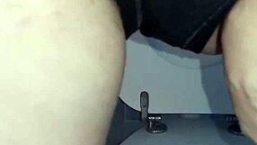 pregnant babe hits public toilet for outdoor thrill