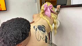 Black guy fixes my intercom then bareback assfucks me hard