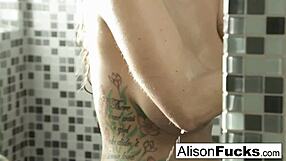Alison Tyler Dives Into Steamy Shower, Fingers Tight Pussy Hard!