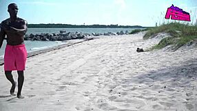 Hot beach sex with big black cock doggy and riding! 🌊🍆