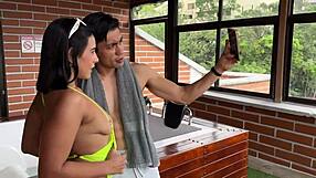 Cheating latina milf Kylei Ellish with huge ass bent over, big guy doggystyles her wet pussy hard