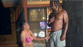 turned backyard pool party into bbw big ass doggystyle fuck he was nervous moaning