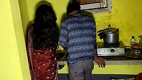 Hot desi bhabhi turns sensual in kitchen with rough ass licking pussy fingering and passionate sex