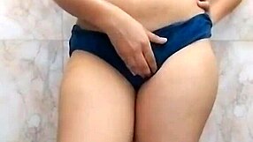 BIG BOOBS GF Fingers Wet Pussy in Bathroom