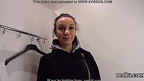 adorable czech teen gets seduced in hypermarket then pov drilled hard after striptease