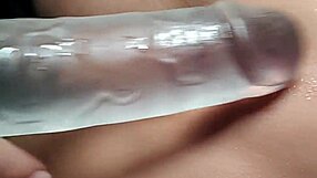 fuck doll double penetrates hairless big pussy closeup with toys