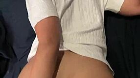 Stunning 18yo Thai Petite Takes White Huge Cock Creampie Missionary