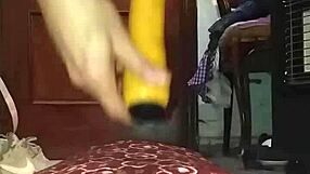 Valentina travesti dandome anal con dildo enorme