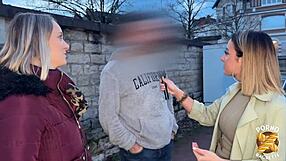 kelly and pam's huge tits bounce wildly sharing one thick cock in lingerie threesome