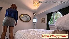 secretary lara in latex reports for naughty duty at her playground