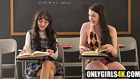 What if petite schoolmates Daisy Ronnie Violet lived their taboo lesbian fantasy?