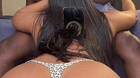 she loves bbc while hubby's away in amateur dorm fun