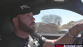 Black teen hooker deepthroats corrupt cop cock to avoid jail