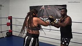 GUY POUNDS FIESTY FEMINIST IN MIXED BOXING SPAR! CAN SHE TAKE THE BEATS??