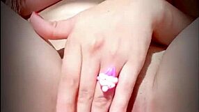 Nympho stepsister's wet pussy masturbation leaks by total accident outdoors