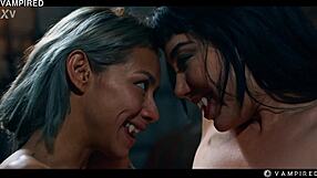 little puck transforms veronica leal into vampire slut with big tits kisses