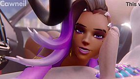 hubby jerks watching stranger blast cumshot in mature wife's mouth threesome