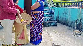 Indian Step Mom And Step Daughter Bend For Outdoor Doggystyle Threesome Pounding