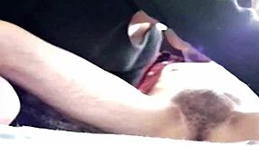 watch this curvy housewife flash her hairy pussy before sucking huge cock to cumshot