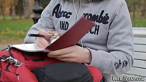 Petite Teen Fingers Dripping Pussy Before Intense Oral Ravaging