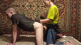 Anastasia Mistress Strapon Pounds Crossdresser Sasha's Ass Hard