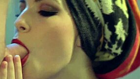 blonde babe gives a dreamy oral fantasy handjob