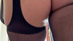 hairy milf hits fetish gym workout hard