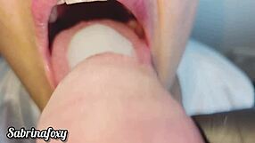 colombiana sabrinafoxy my landlord came for rent i had no cash so he made me suck his thick cock deepthroat as partial payment using my mouth as his cum dump??