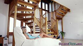 whoa this classy european babe slurps monster cock then takes facial jizz shower