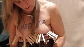 listen to this french slave comment her submission while whipping herself hard