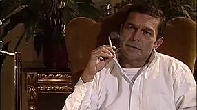 Aunt's sloppy blowjob ends in facial cum swallow tease