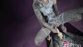 Naughty Anuskatzz in cute lingerie anal dildo masturbation squirt orgasm