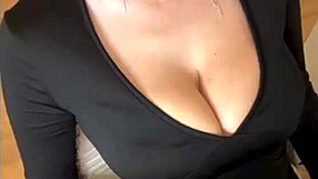 stepmom big natural tits licks nipples for instant cum