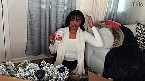 your stepmom's ebony pussy waits for christmas surprise