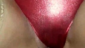 Satin Bikini Babe Bent Over Big Tits Doggystyle?